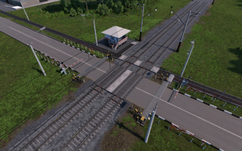 Двухпутный железнодорожный переезд